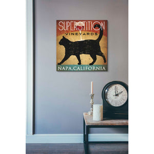'Superstition Vineyards Cat' by Ryan Fowler, Canvas Wall Art,18 x 18