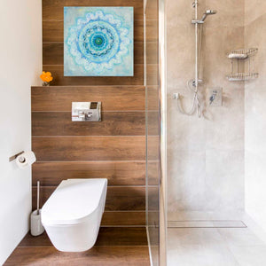 'Coastal Mandala' by Danhui Nai, Canvas Wall Art,18 x 18