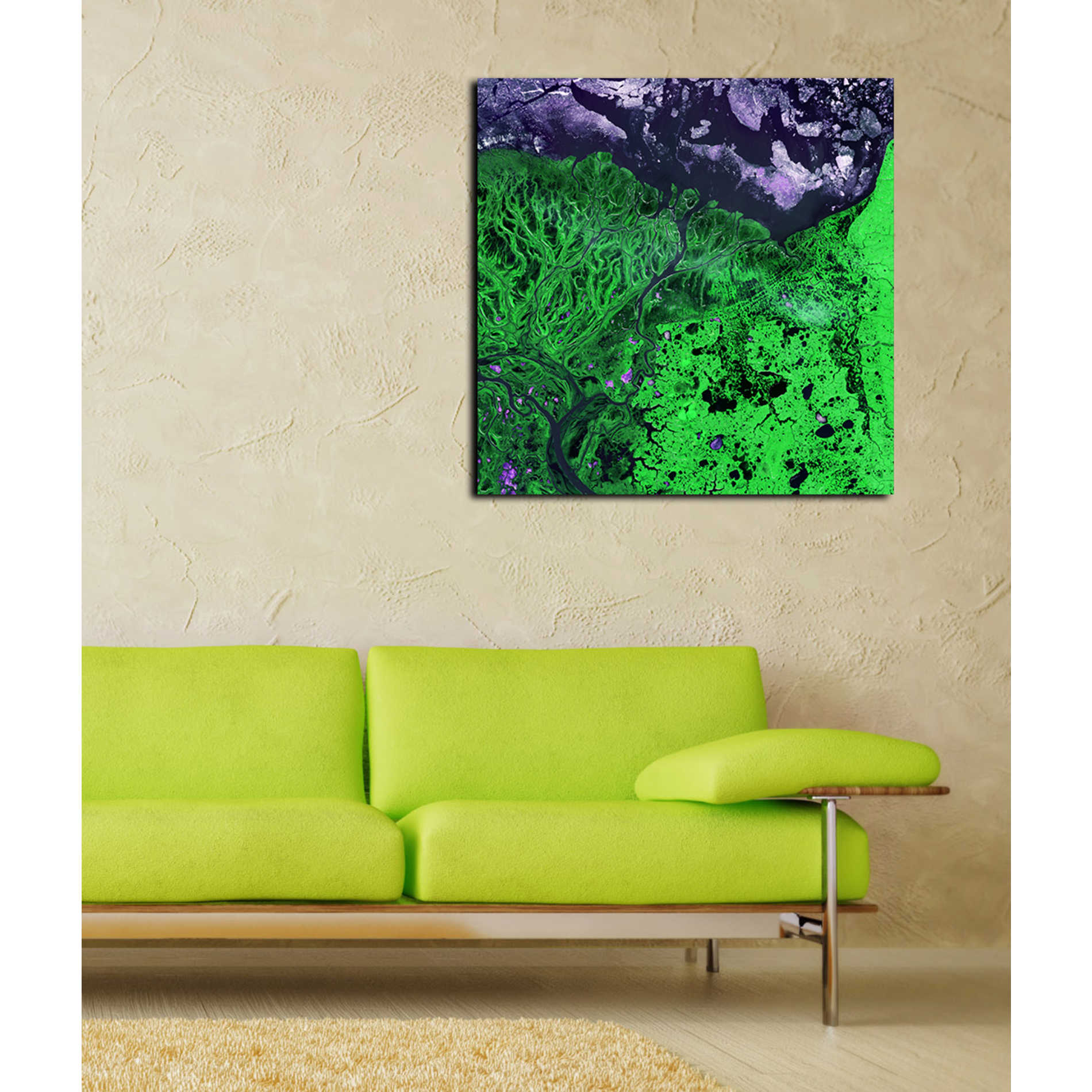 'Earth As Art: Yukon Delta' Canvas Wall Art,18 x 18