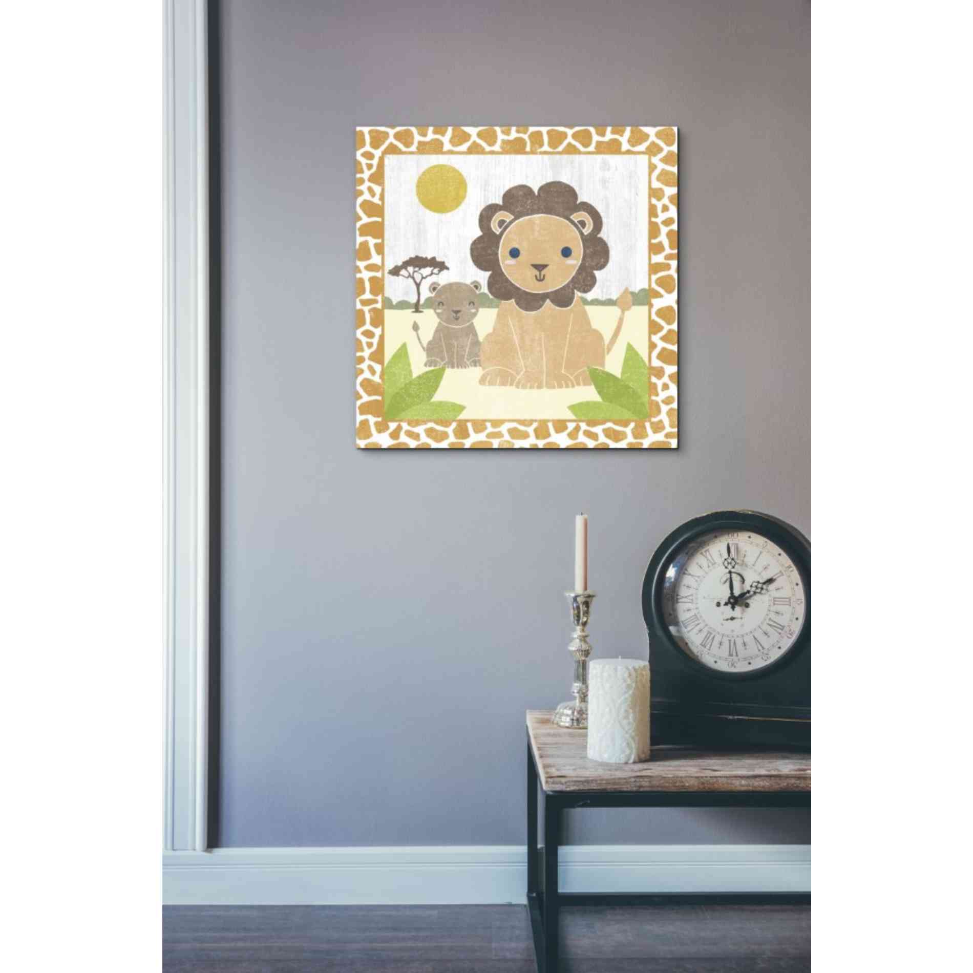 'Safari Fun Lion' by Moira Hershey, Canvas Wall Art,18 x 18
