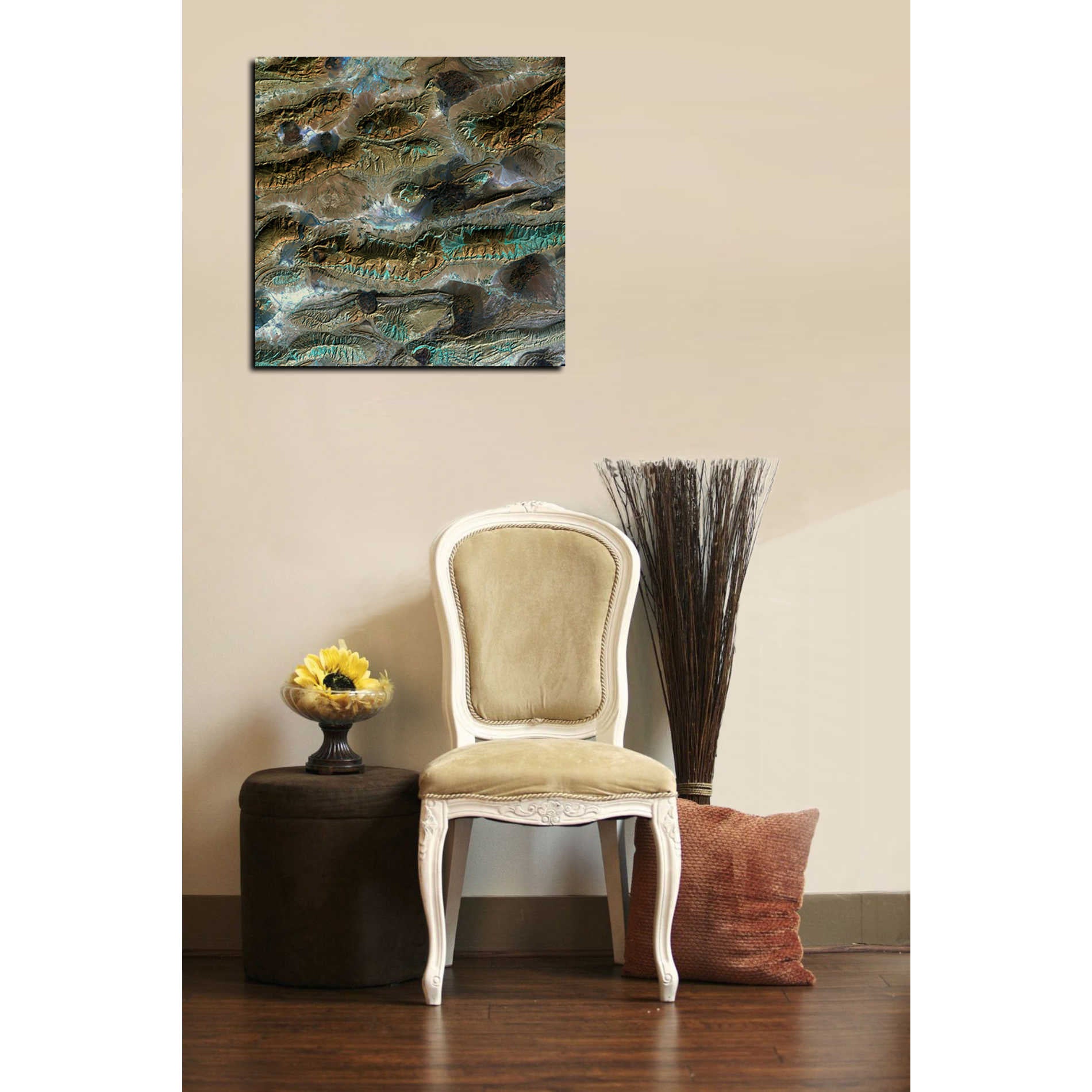 'Earth As Art: Salt Glaciers' Canvas Wall Art,18 x 18
