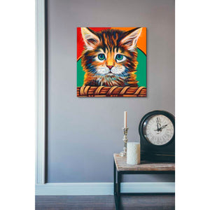 'Kitten in Basket I' by Carolee Vitaletti Giclee Canvas Wall Art