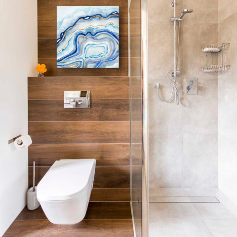 Image of 'Cobalt Agate II' by Grace Popp Canvas Wall Art,18 x 18