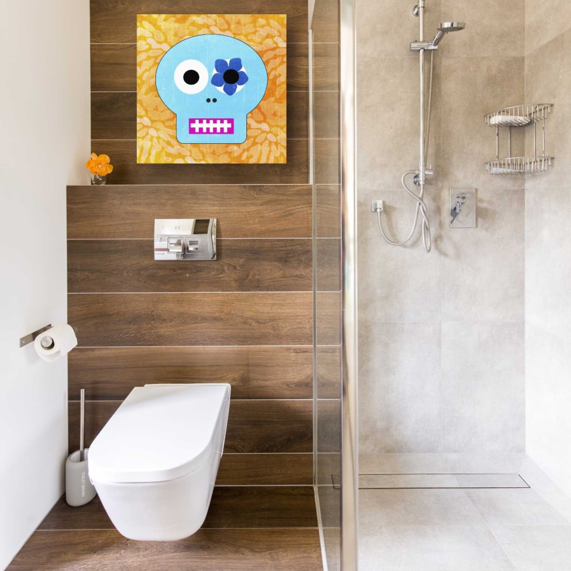 'Day Of The Dead III' by Linda Woods, Canvas Wall Art,18 x 18