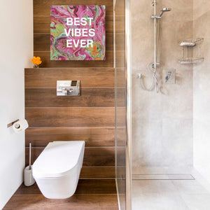 'Best Vibes Ever' by Linda Woods, Canvas Wall Art,18 x 18