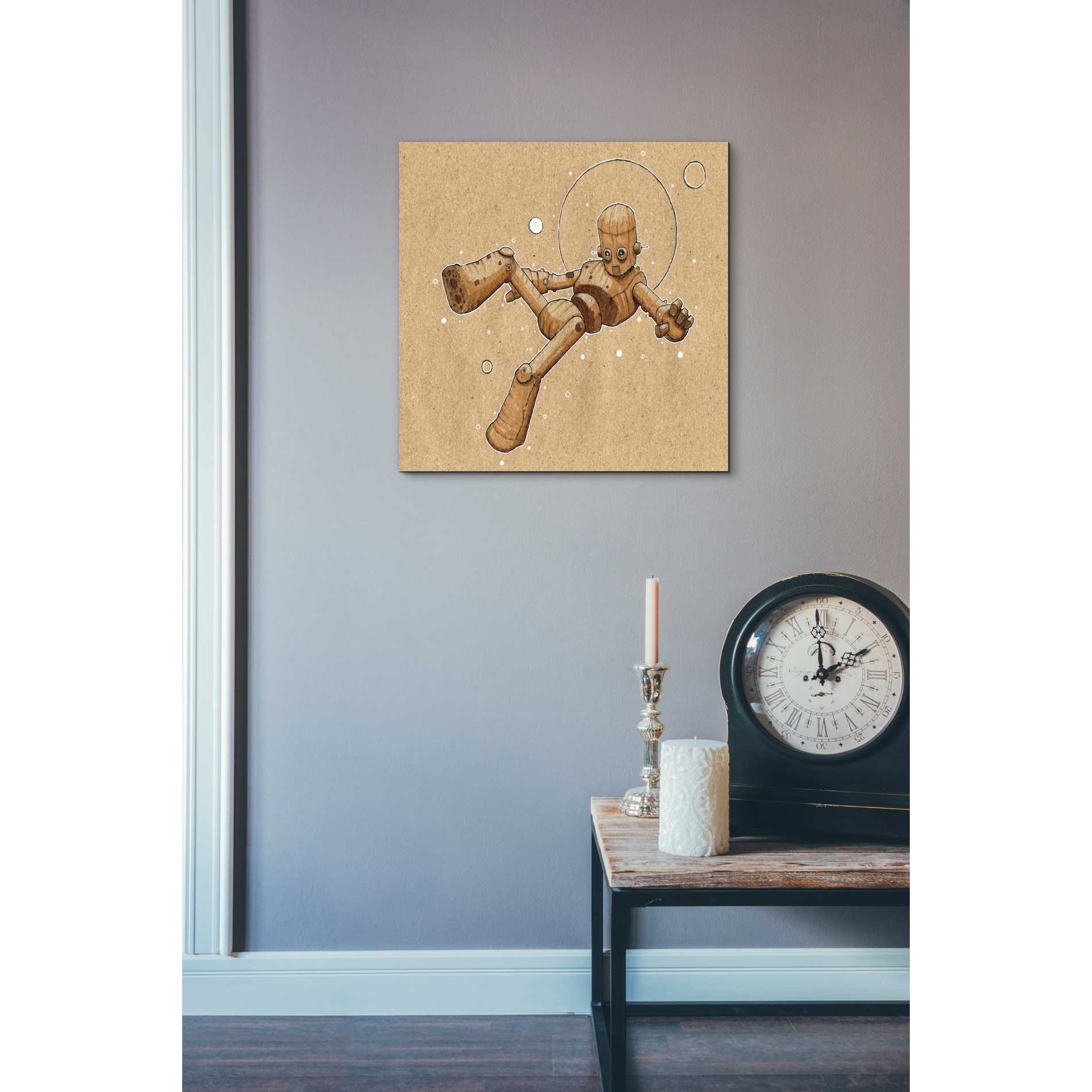 'Float Bot 2.0' by Craig Snodgrass, Canvas Wall Art,18 x 18