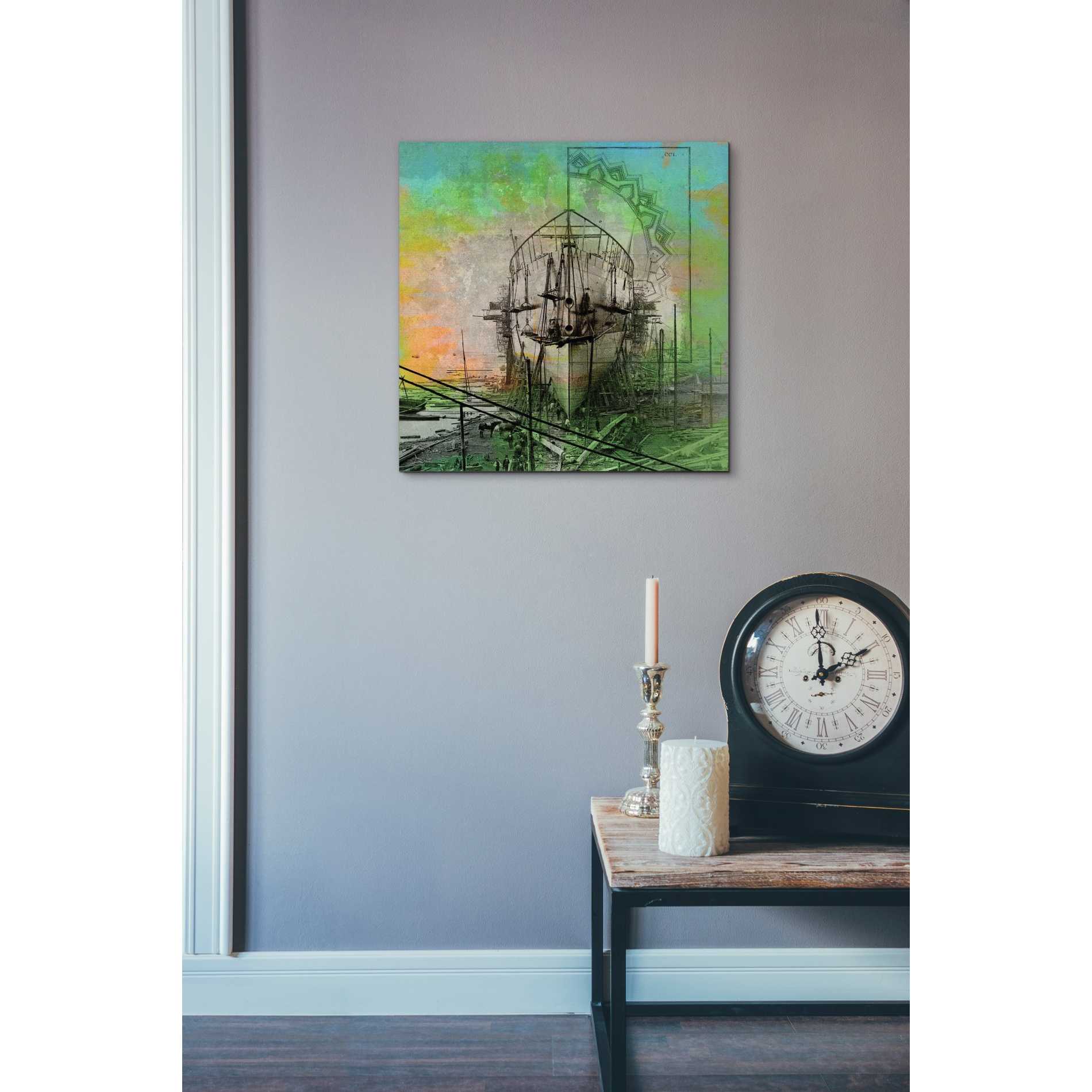 'Ship Builders' by Elena Ray Canvas Wall Art,18 x 18