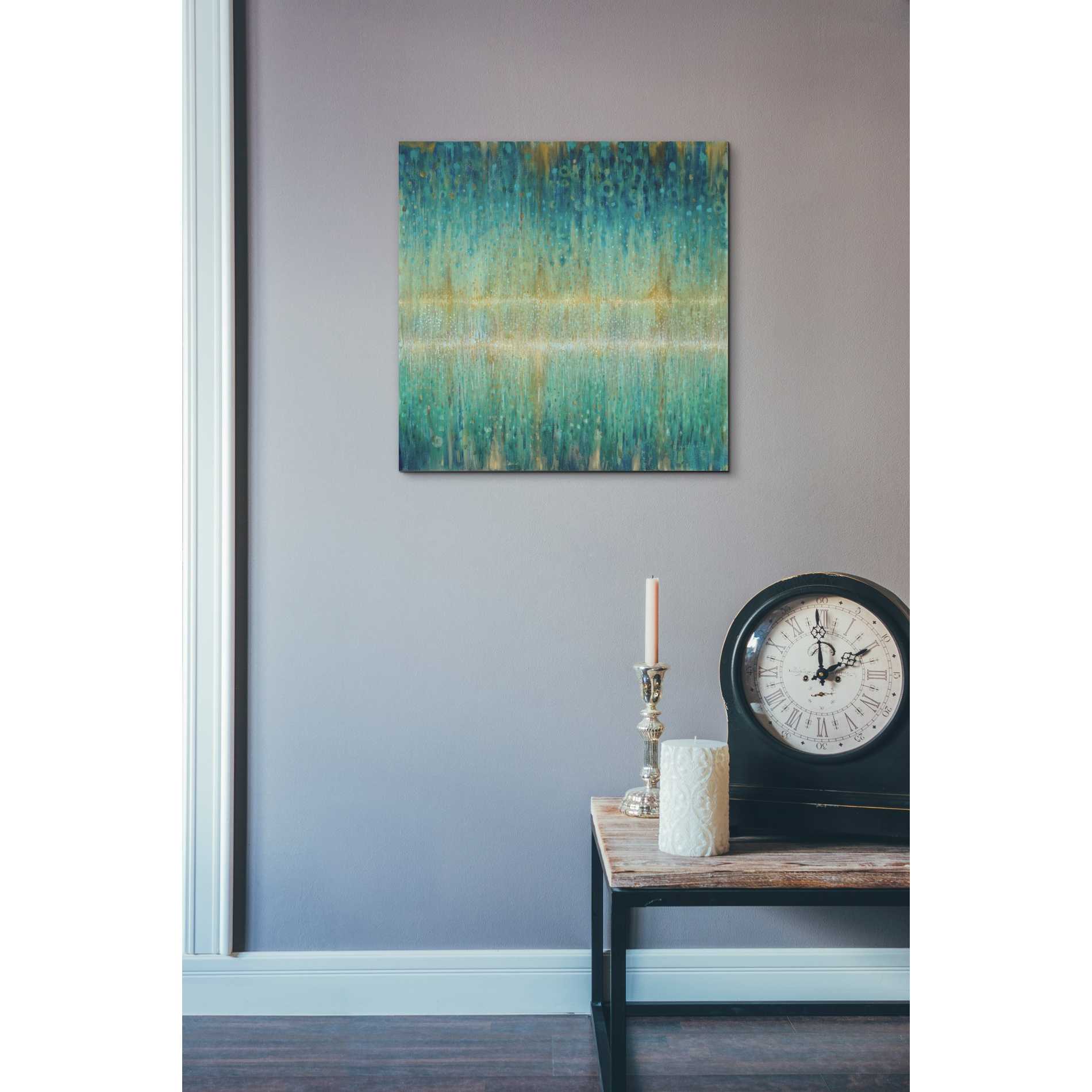 'Rain Abstract I' by Danhui Nai, Canvas Wall Art,18 x 18