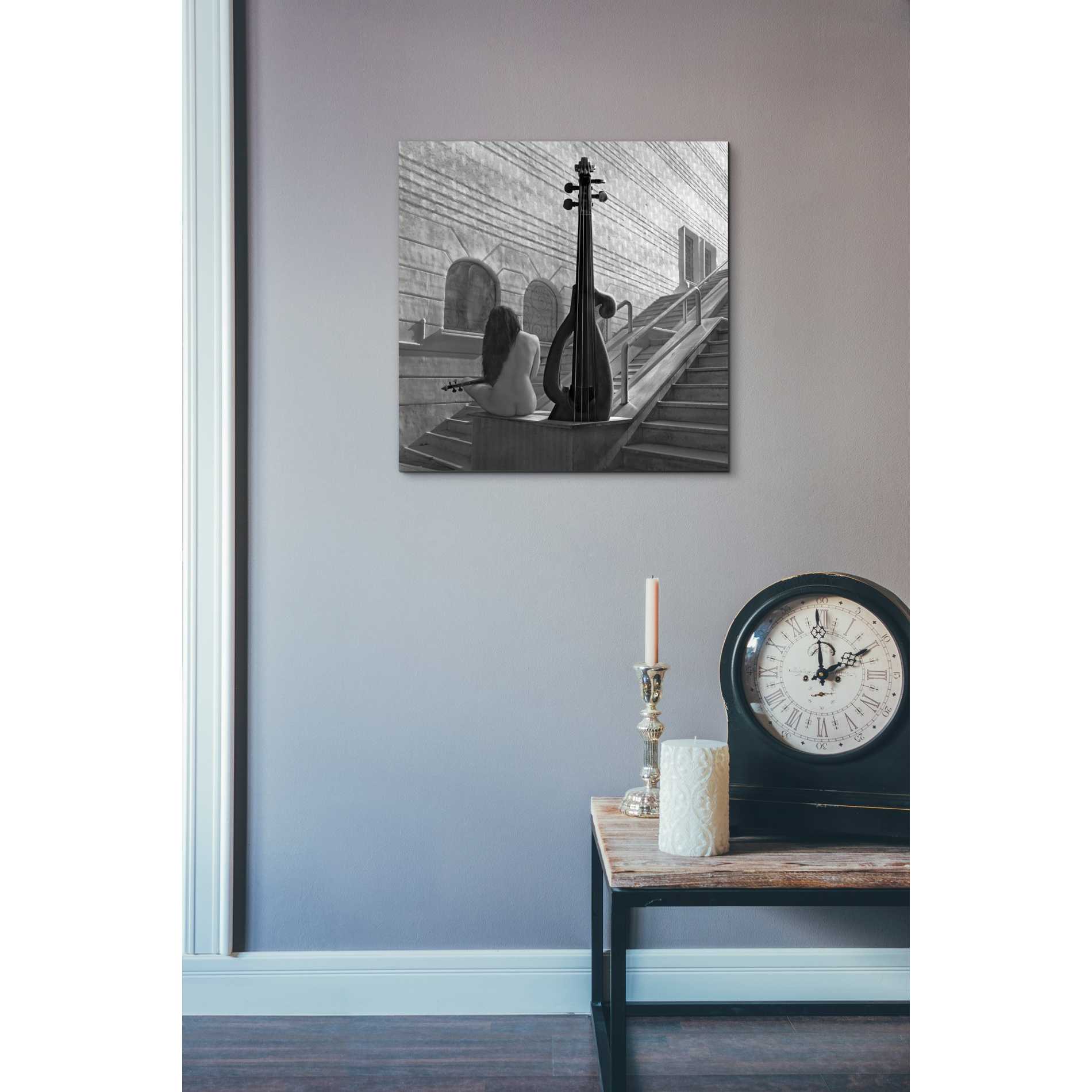 'Violinist' by Dariusz Klimczak, Canvas Wall Art,18 x 18
