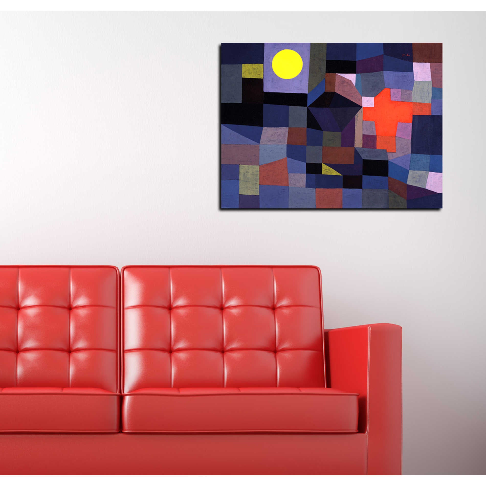 'Fire at Full Moon' by Paul Klee Canvas Wall Art,18 x 24