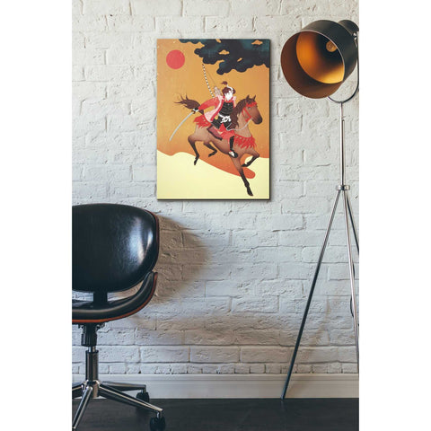 Image of 'Samurai' by Sai Tamiya, Canvas Wall Art,18 x 26
