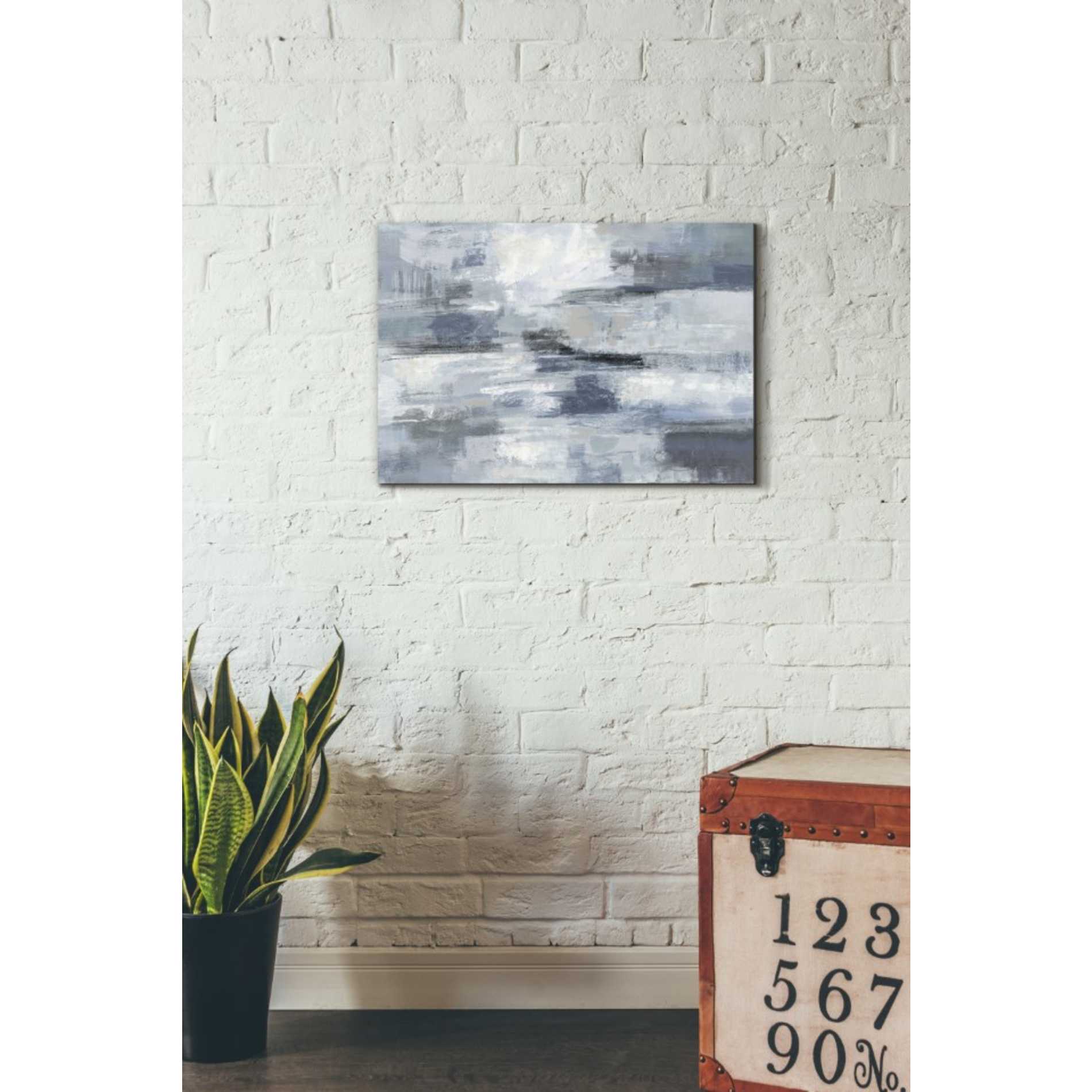 'Clear Water Indigo and Gray' by Silvia Vassileva, Canvas Wall Art,18 x 26