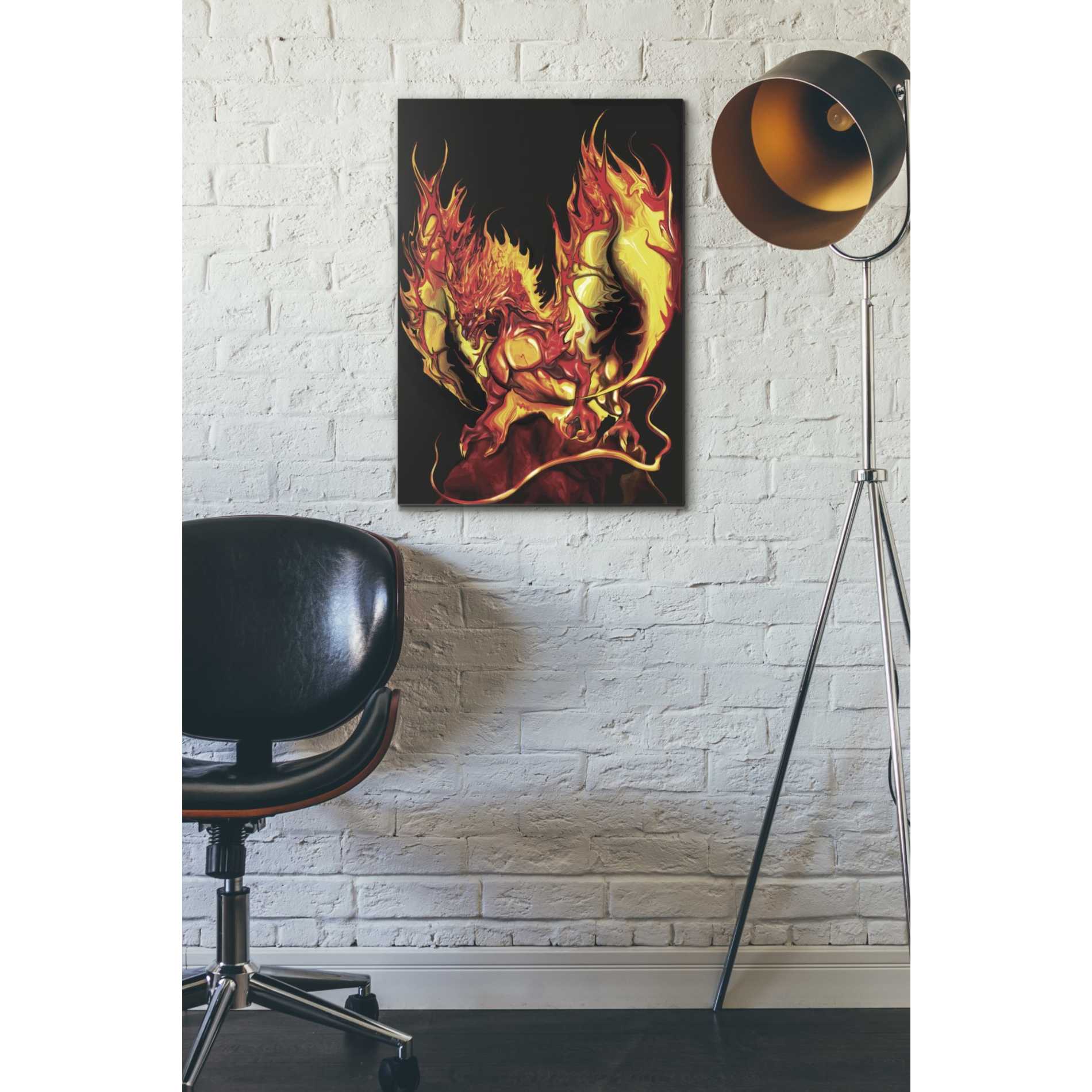 'Dragon Fire' by Michael StewArt, Canvas Wall Art,18 x 26