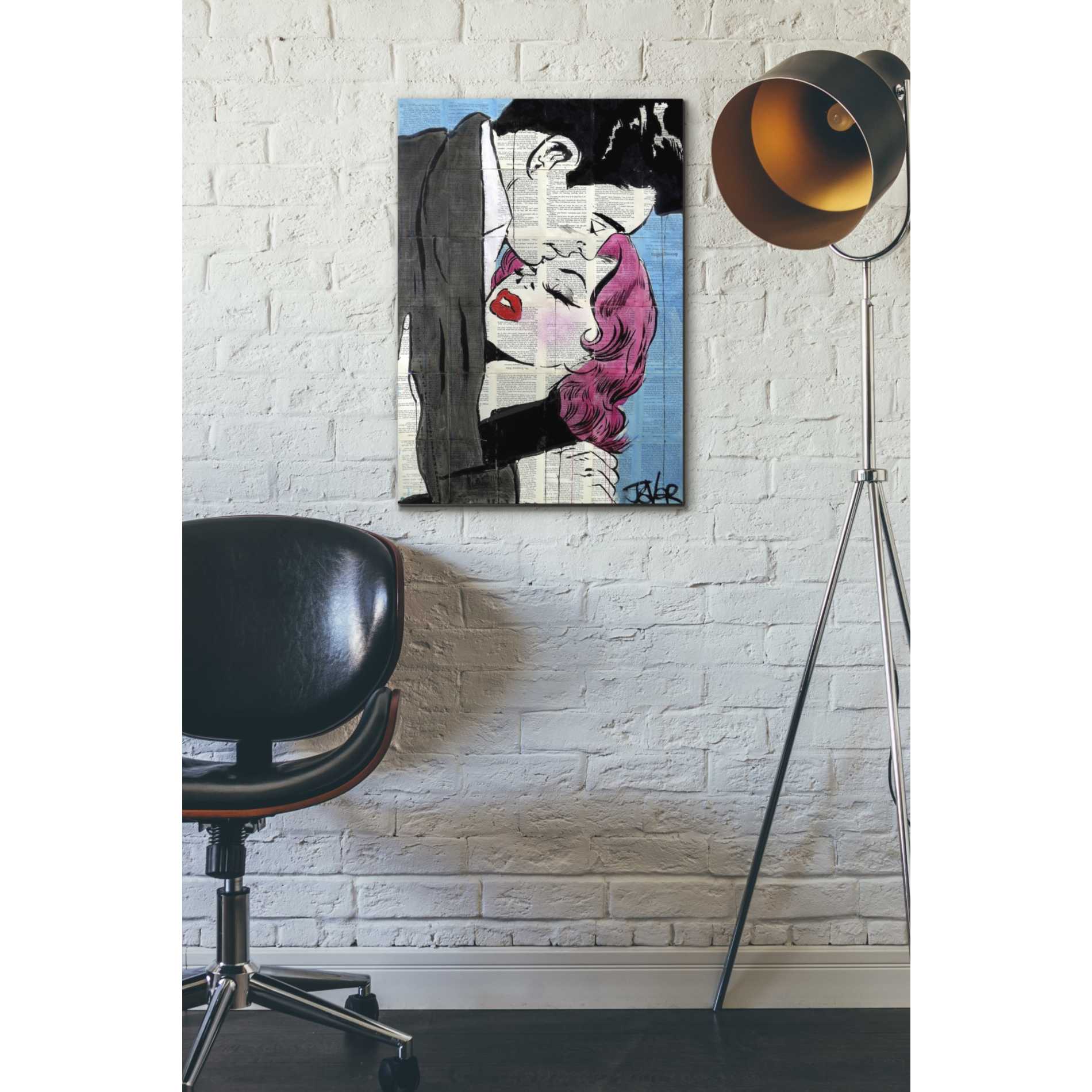 'Pop Lovers' by Loui Jover, Canvas Wall Art,18 x 26