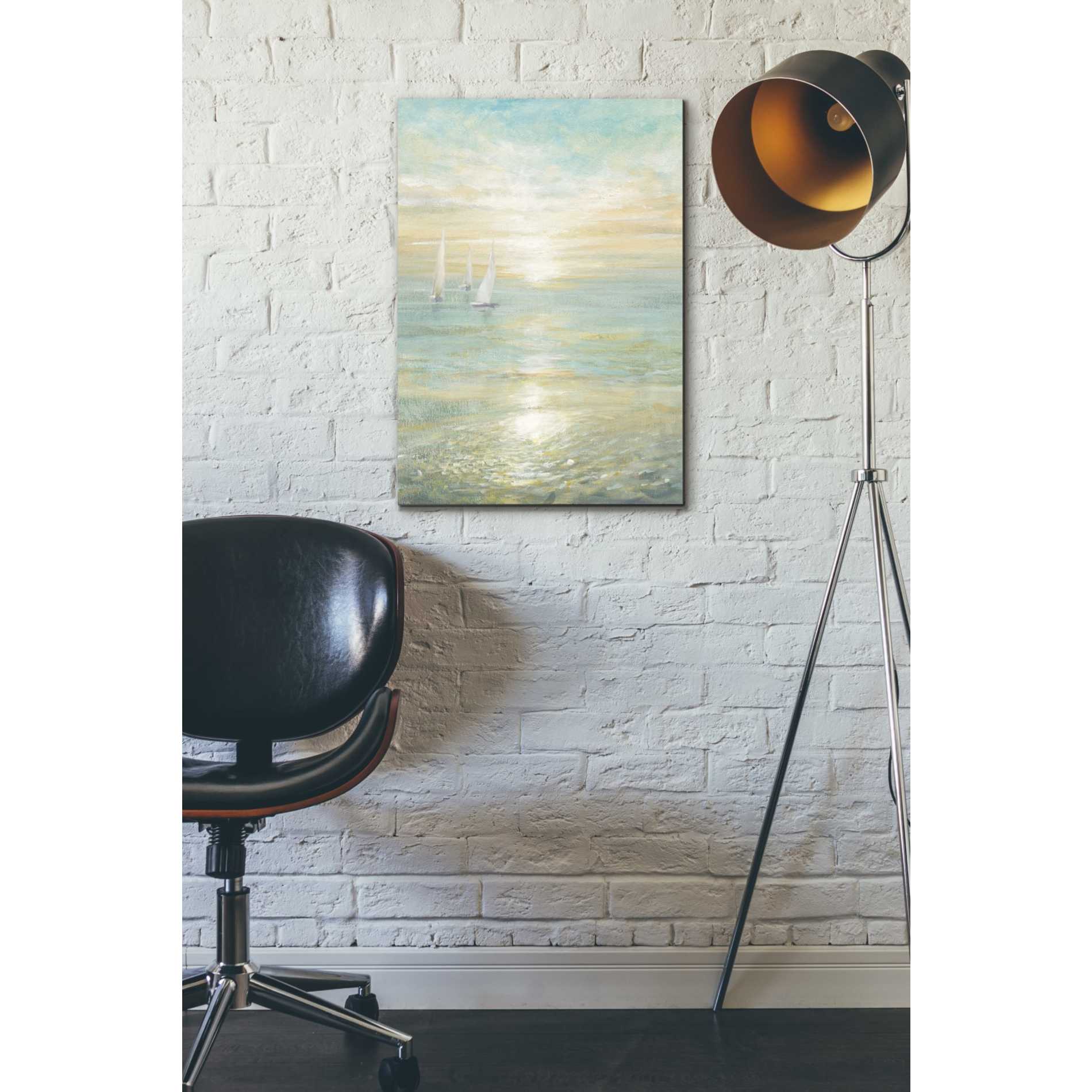 'Sunrise Sailboats I' by Danhui Nai, Canvas Wall Art,18 x 26