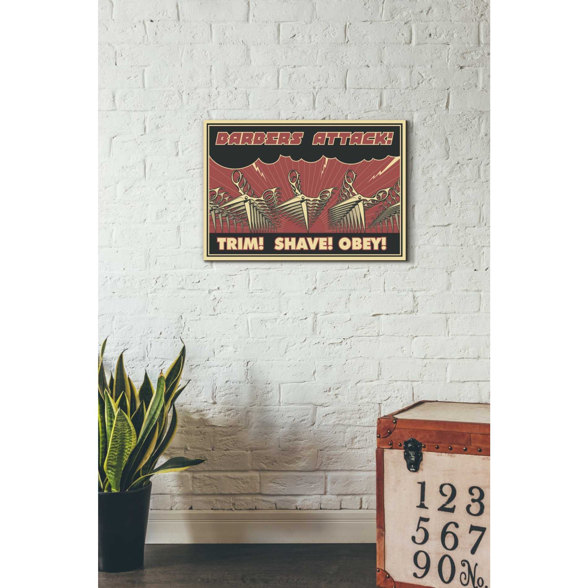 'Barbershop' Canvas Wall Art,18 x 26