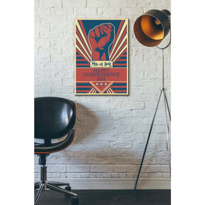 'Independence Day Fist' Canvas Wall Art,18 x 26