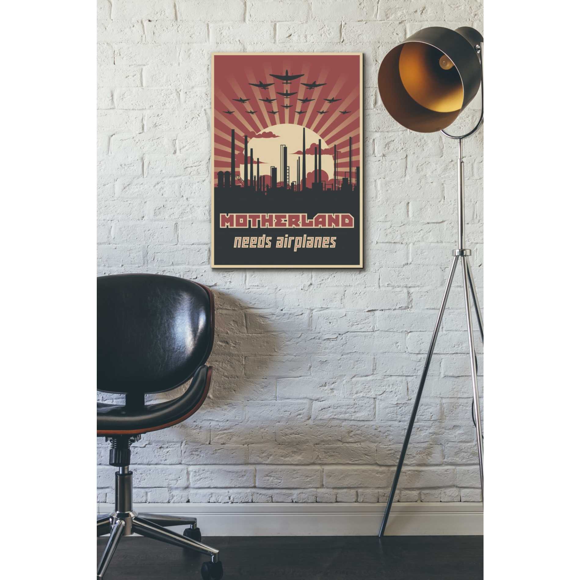 'Motherland Needs Airplanes' Canvas Wall Art,18 x 26