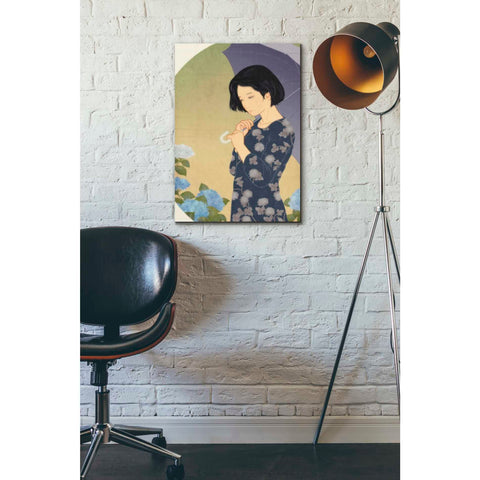 Image of 'Ajisai' by Sai Tamiya, Canvas Wall Art,18 x 26