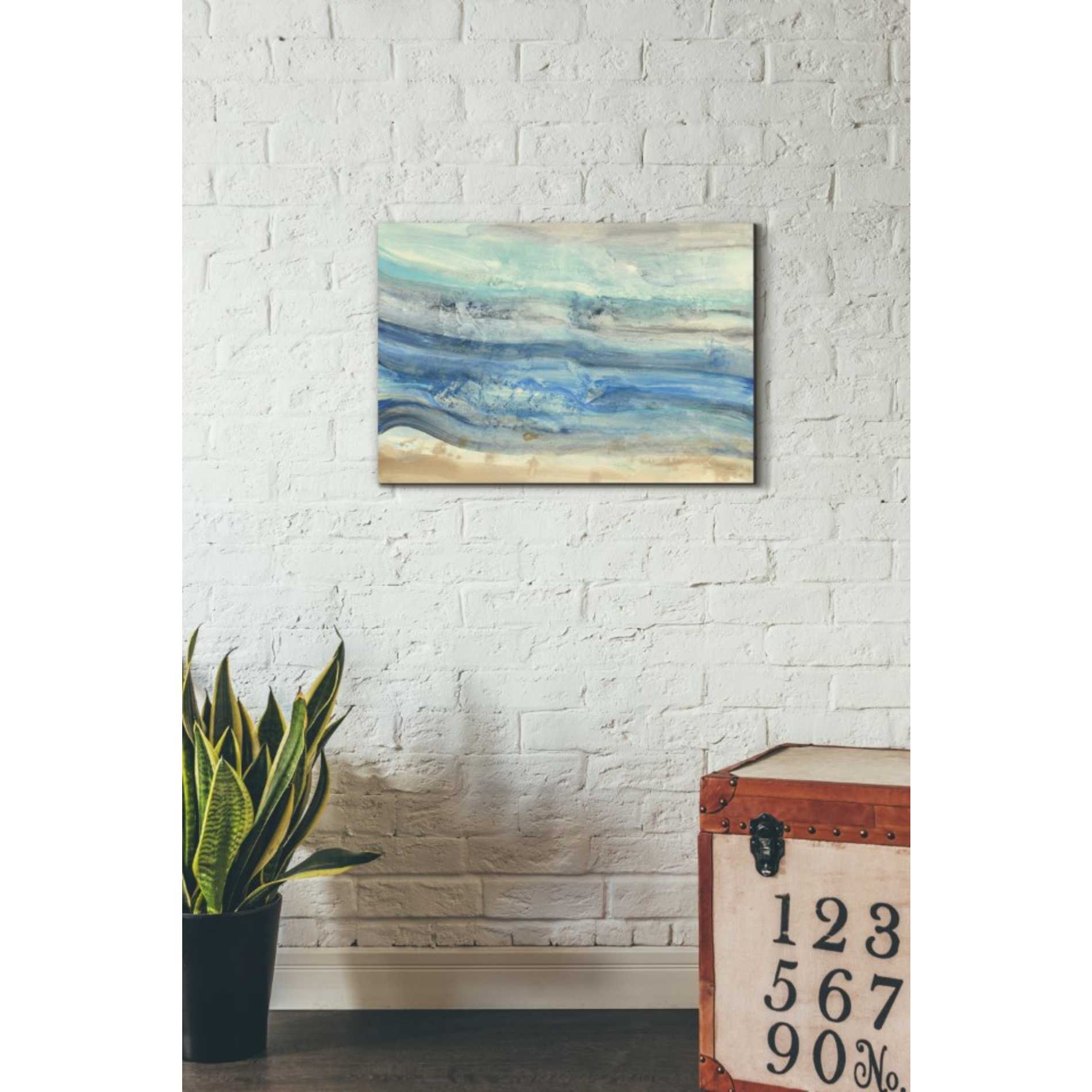 'Ocean Waves' by Albena Hristova, Canvas Wall Art,26 x 18