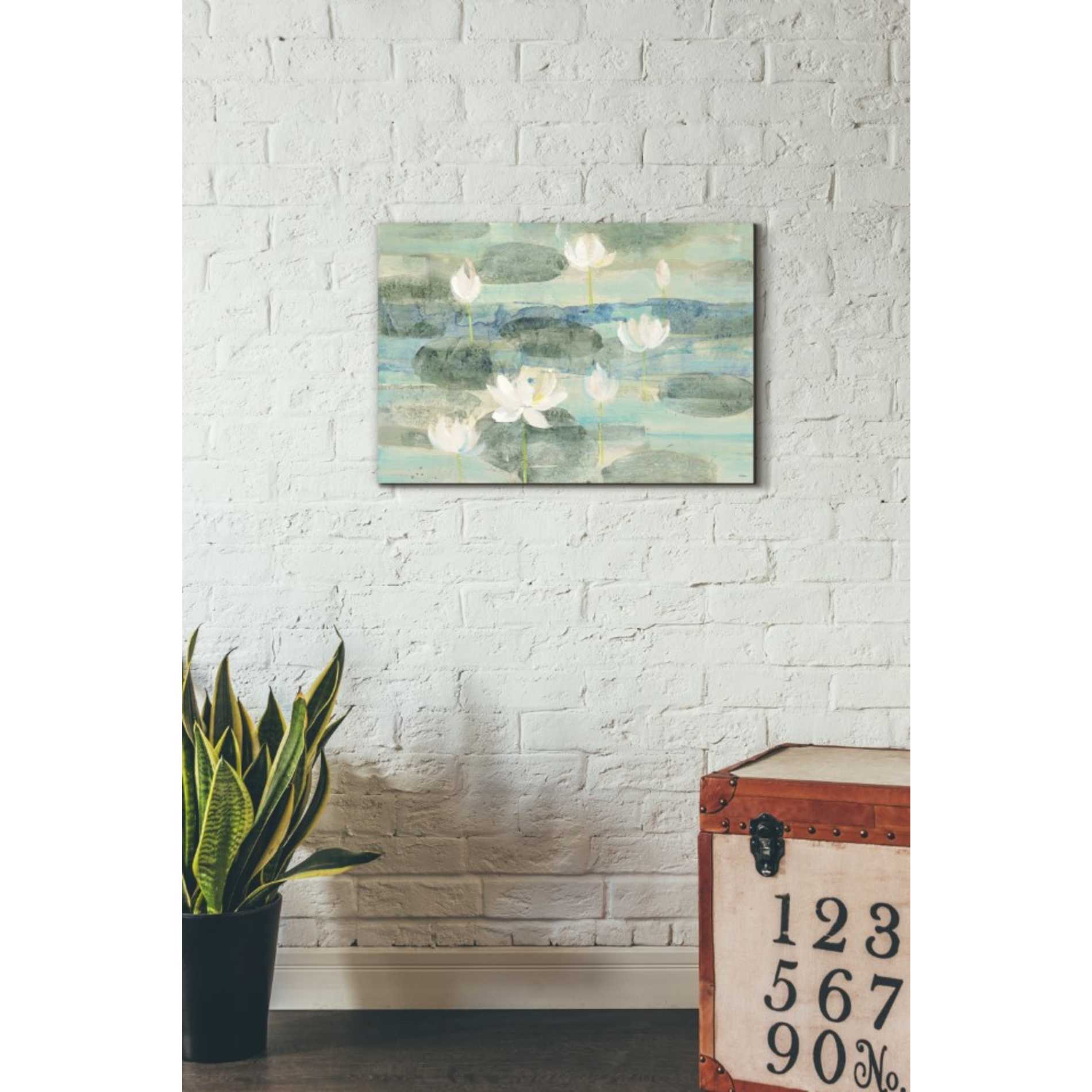 'Water Lilies Bright' by Albena Hristova, Canvas Wall Art,26 x 18