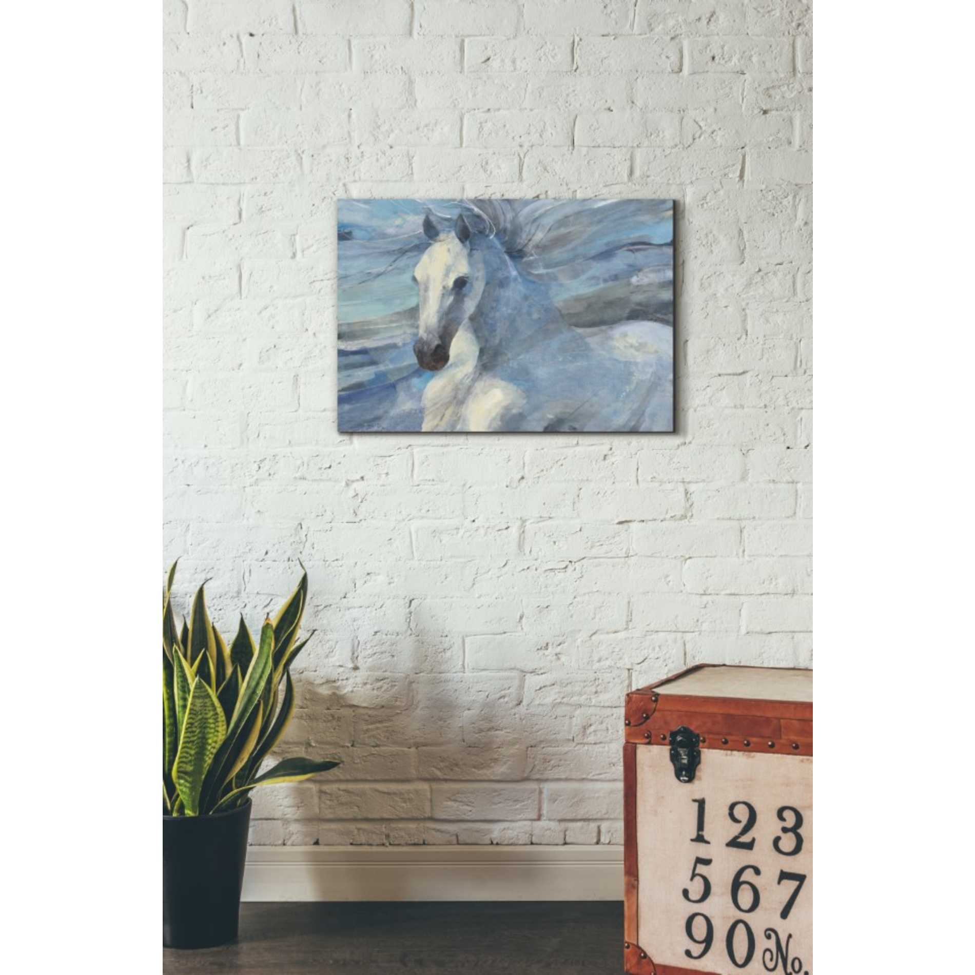 'Poseidon Indigo' by Albena Hristova, Canvas Wall Art,26 x 18