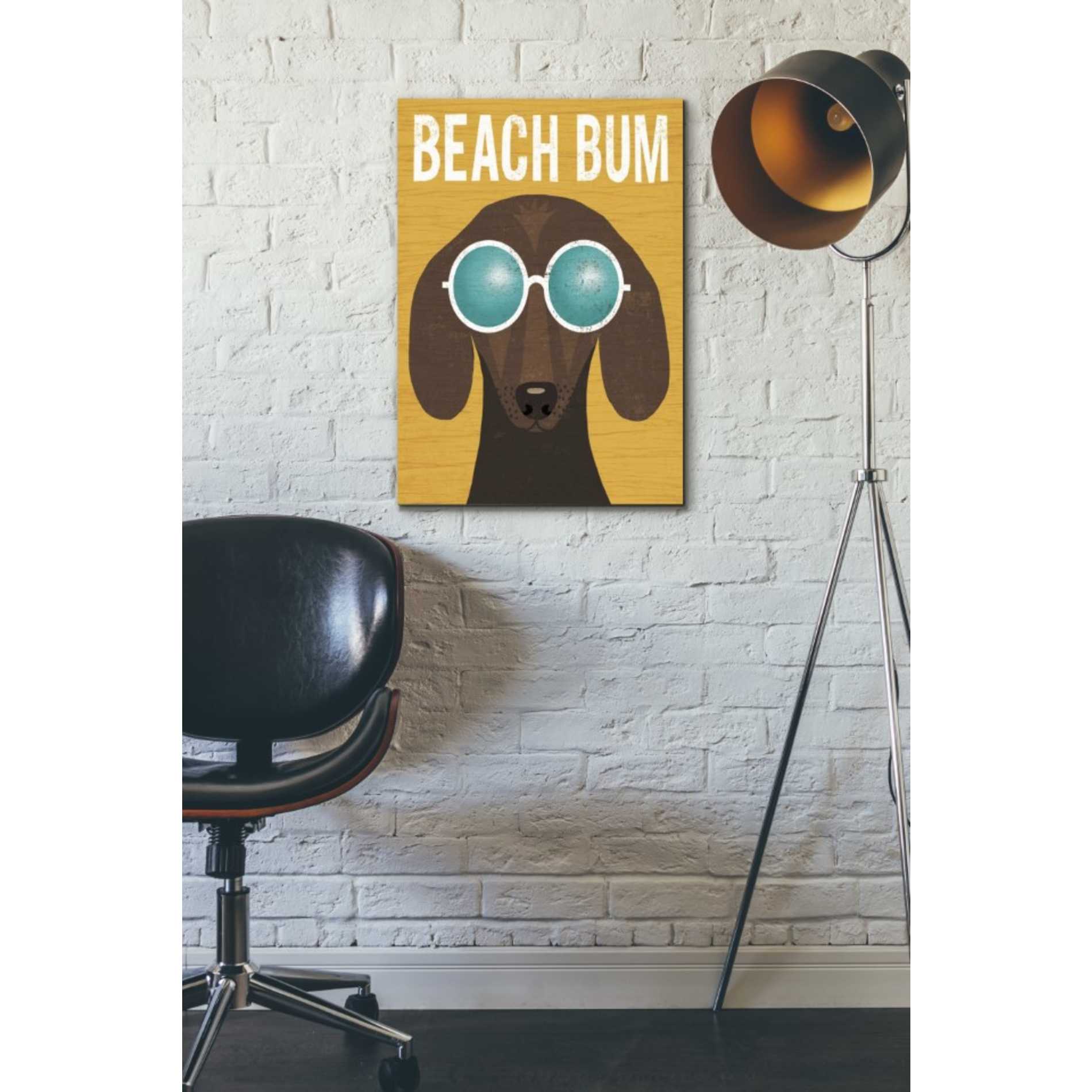 'Beach Bums Dachshund I Bum' by Michael Mullan, Canvas Wall Art,18 x 26