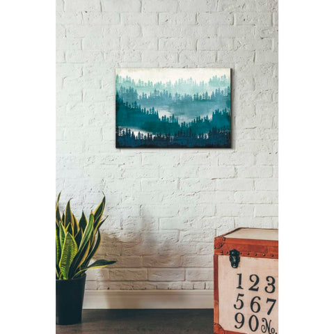 Image of 'Mountainscape Blue' by Michael Mullan, Canvas Wall Art,26 x 18