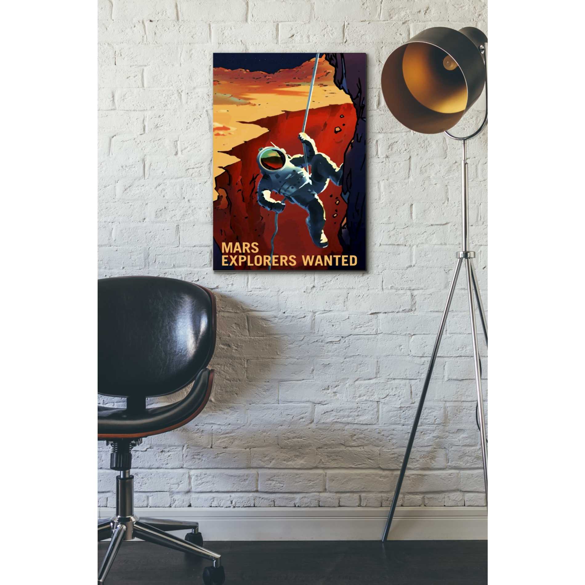 'Mars Explorer Series: Explorers Wanted' Canvas Wall Art,18 x 26