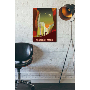 'Mars Explorer Series: Teach on Mars" Space Canvas Wall Art,18 x 26