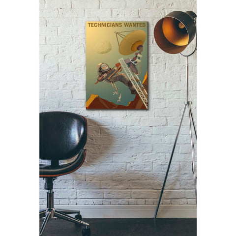 Image of 'Mars Explorer Series: Technicians Wanted' Canvas Wall Art,18 x 26
