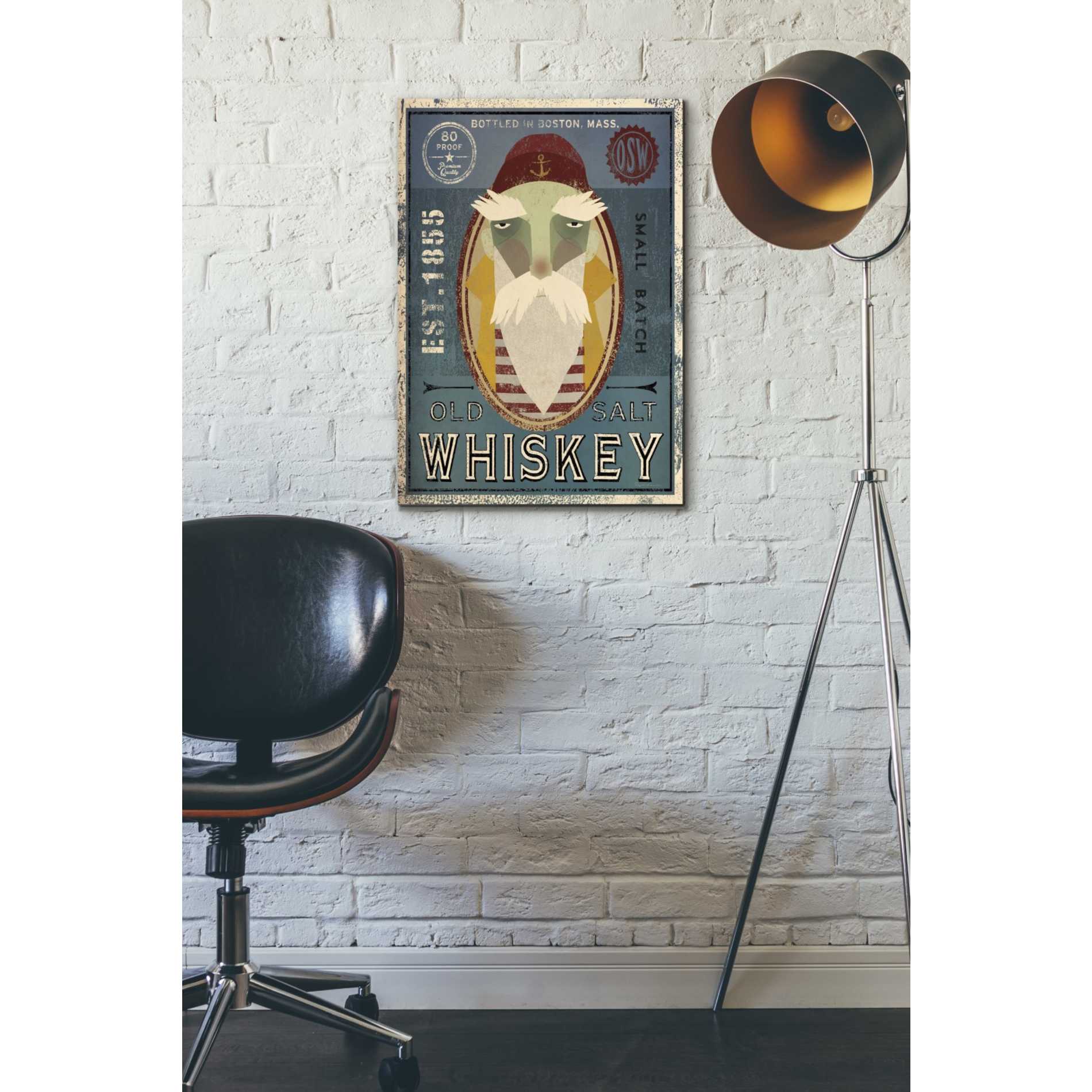 'Fisherman VIII Old Salt Whiskey' by Ryan Fowler, Canvas Wall Art,18 x 26