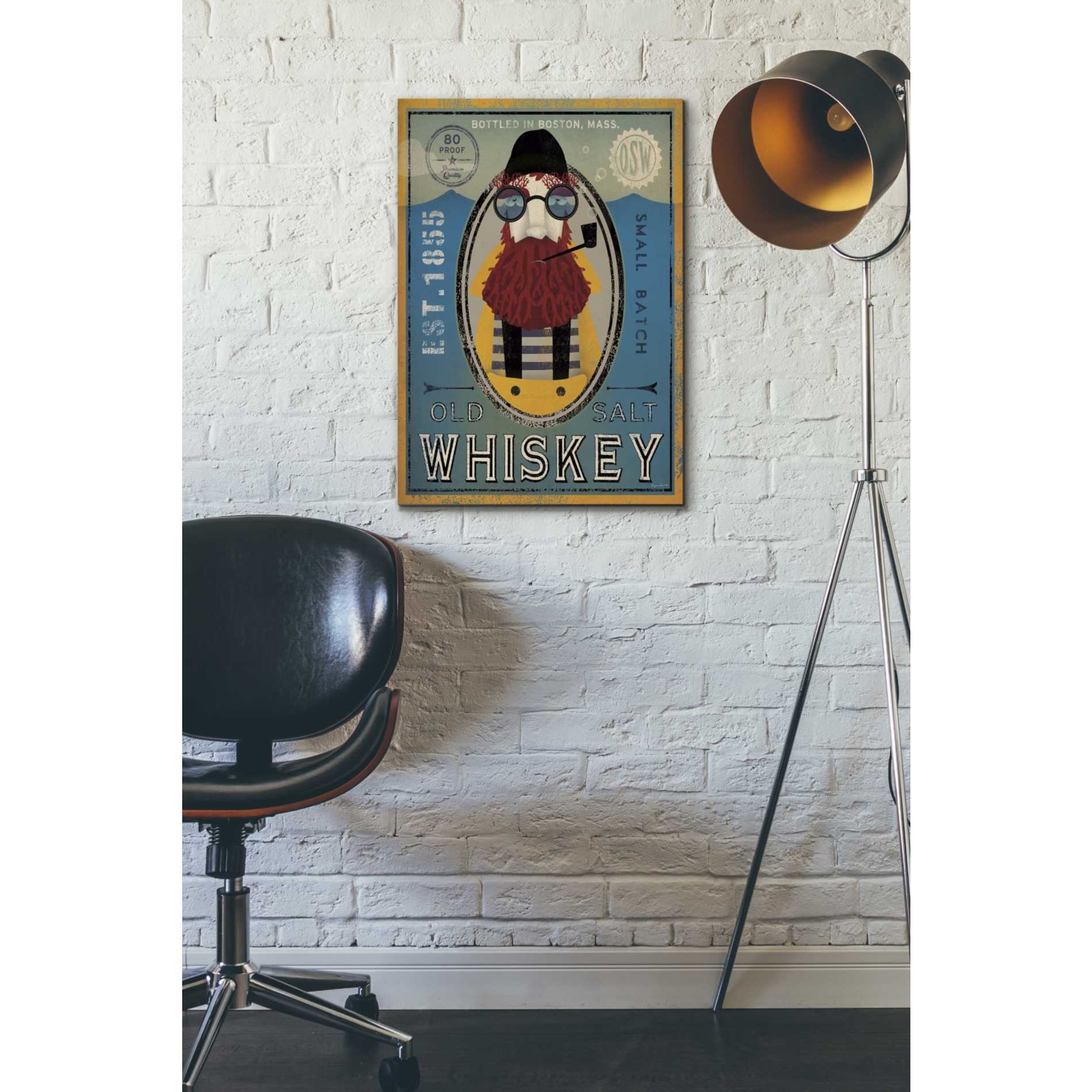 'Fisherman IV Old Salt Whiskey' by Ryan Fowler, Canvas Wall Art,18 x 26