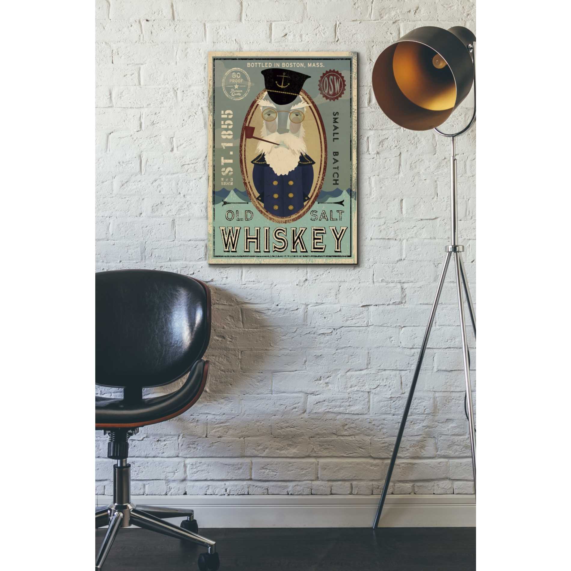 'Fisherman III Old Salt Whiskey' by Ryan Fowler, Canvas Wall Art,18 x 26