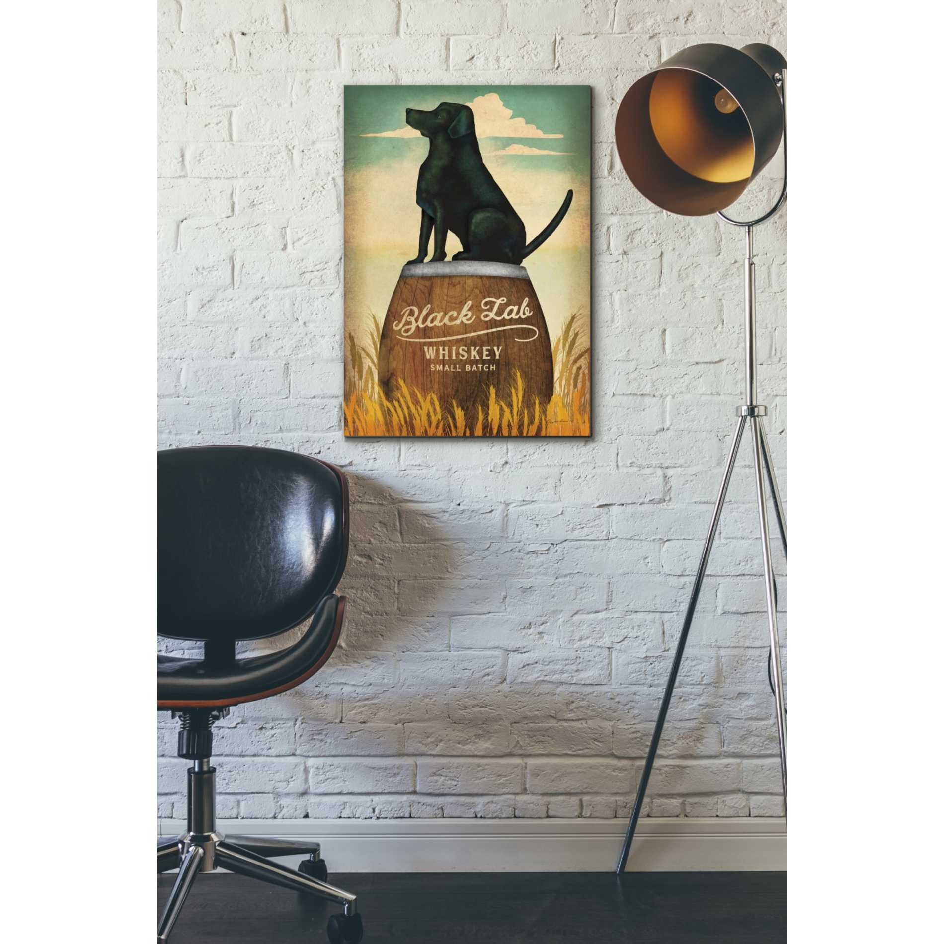'Black Lab Whiskey' by Ryan Fowler, Canvas Wall Art,18 x 26