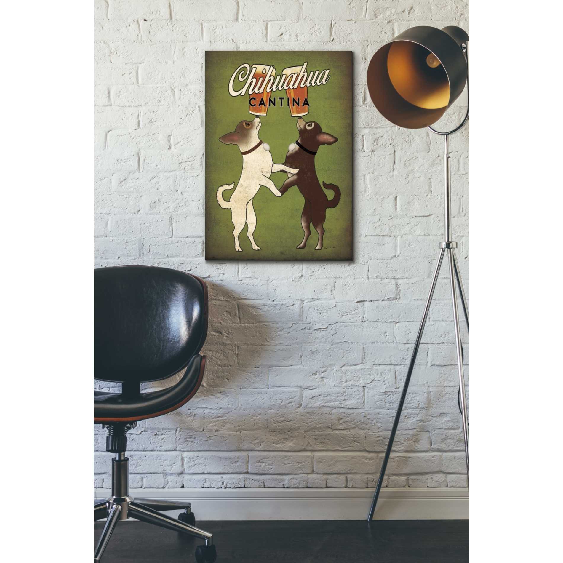 'Double Chihuahua v2' by Ryan Fowler, Canvas Wall Art,18 x 26