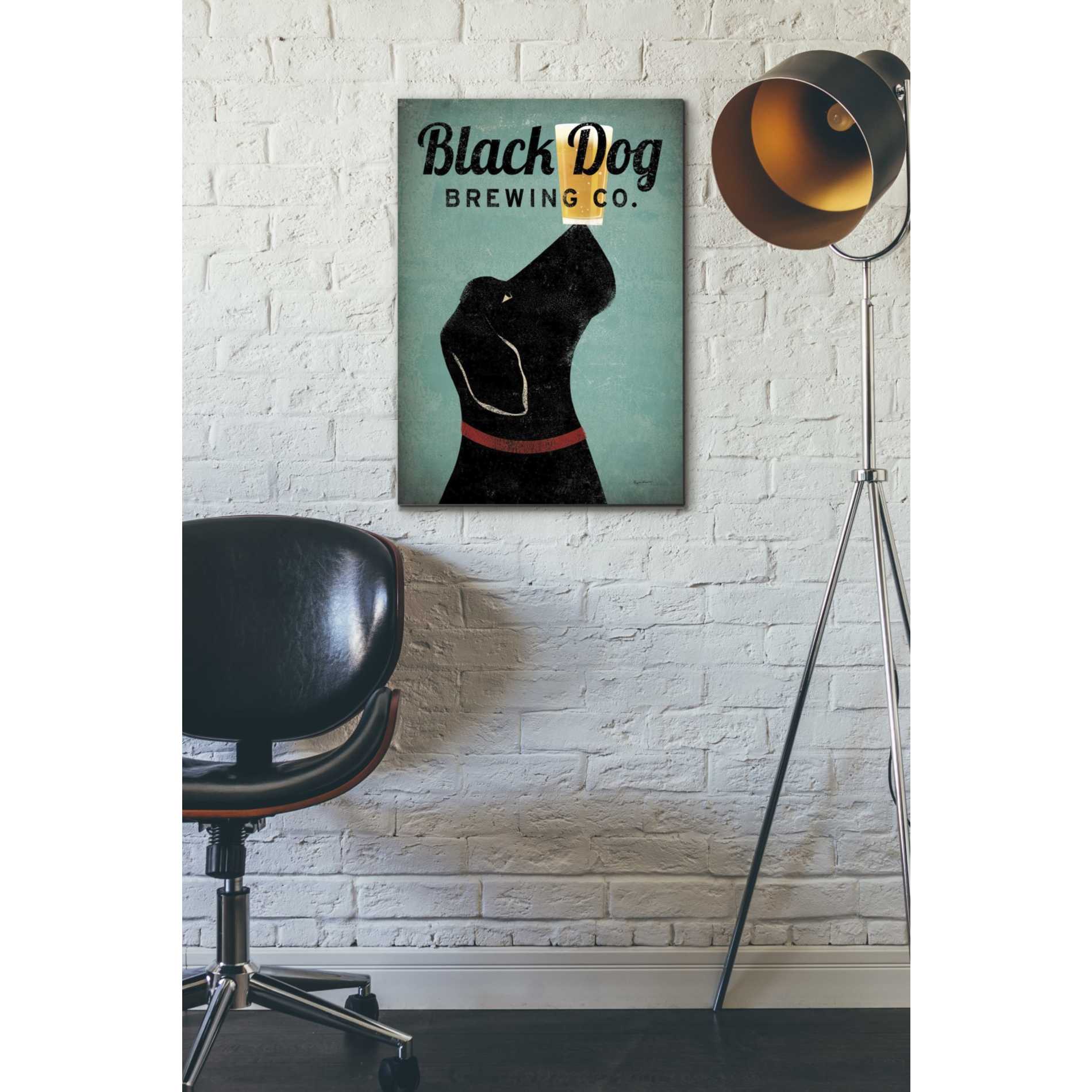 'Black Dog Brewing Co v2' by Ryan Fowler, Canvas Wall Art,18 x 26