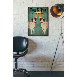 'Pug and Pug Brewing' by Ryan Fowler, Canvas Wall Art,18 x 26