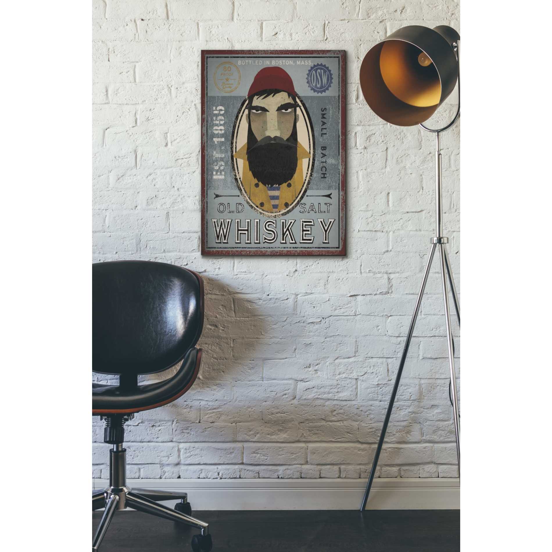'Fisherman VI Old Salt Whiskey' by Ryan Fowler, Canvas Wall Art,18 x 26