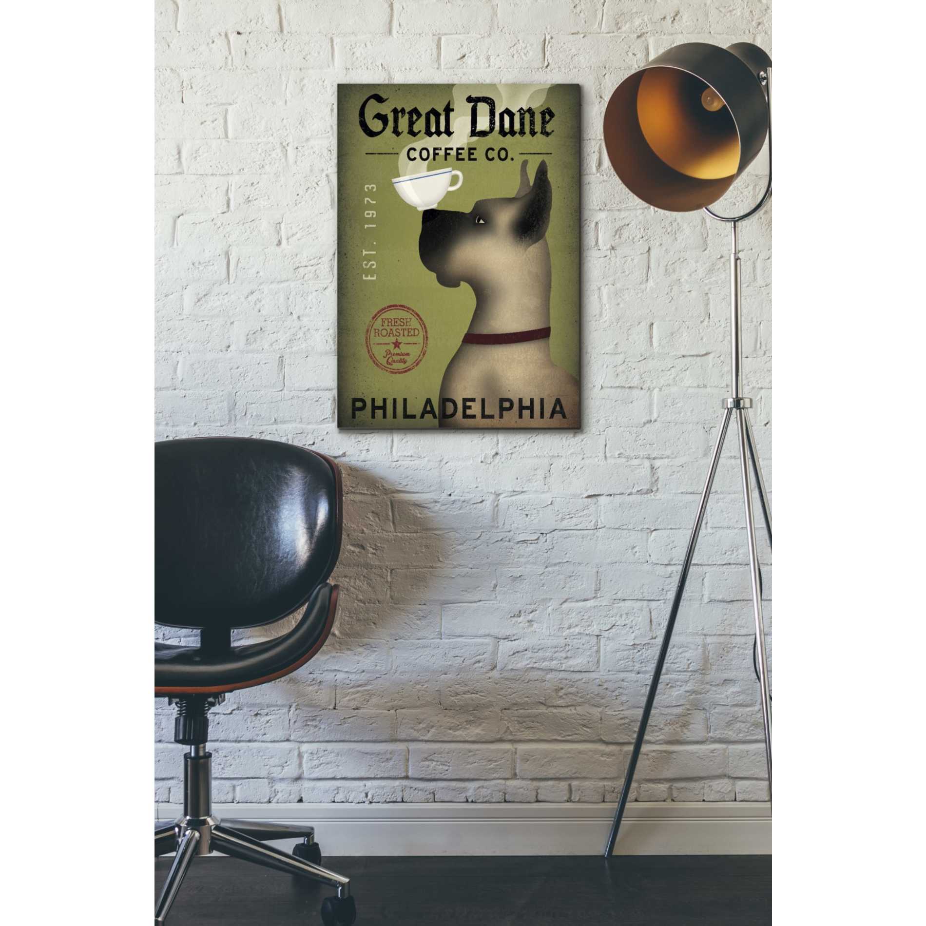 'Great Dane Coffee Philadelphia' by Ryan Fowler, Canvas Wall Art,18 x 26