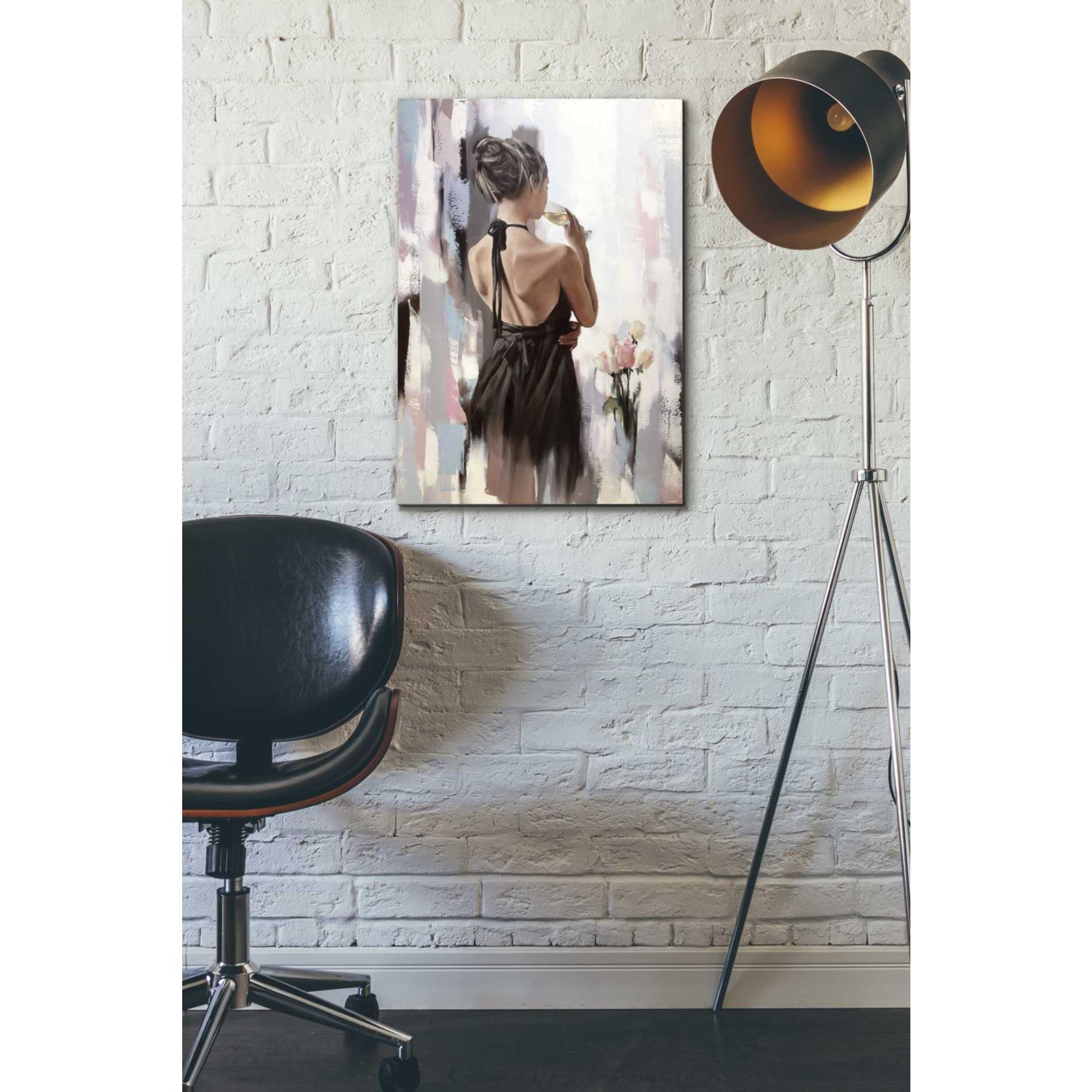 'Girl With Roses' by Alexander Gunin, Canvas Wall Art,18 x 26