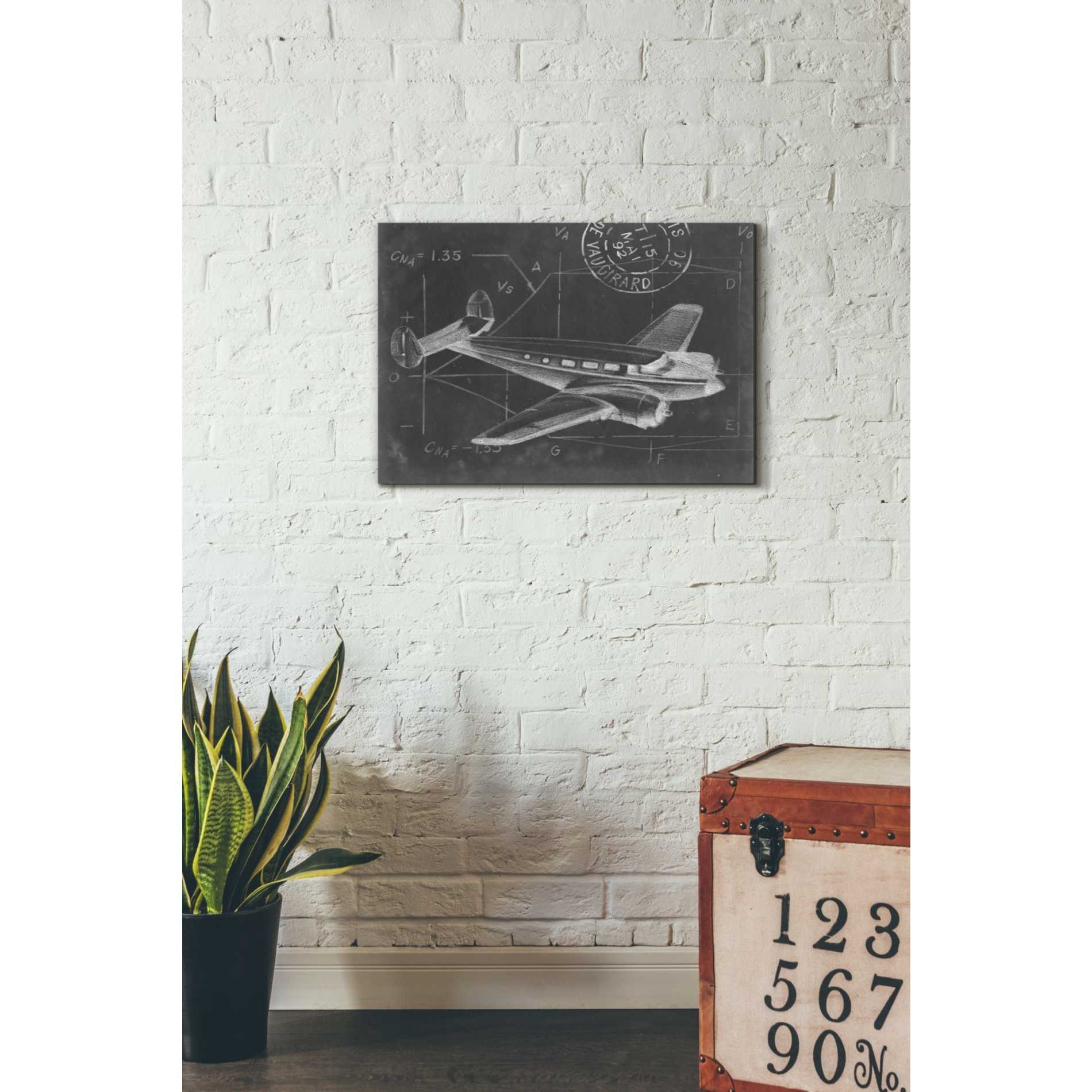 'Flight Schematic IV' by Ethan Harper Canvas Wall Art,26 x 18