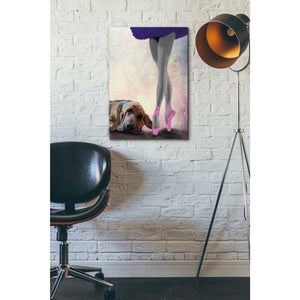 'Bloodhound And Ballet Dancer' by Fab Funky Giclee Canvas Wall Art