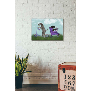 'Schnauzer Scooter' by Fab Funky Giclee Canvas Wall Art