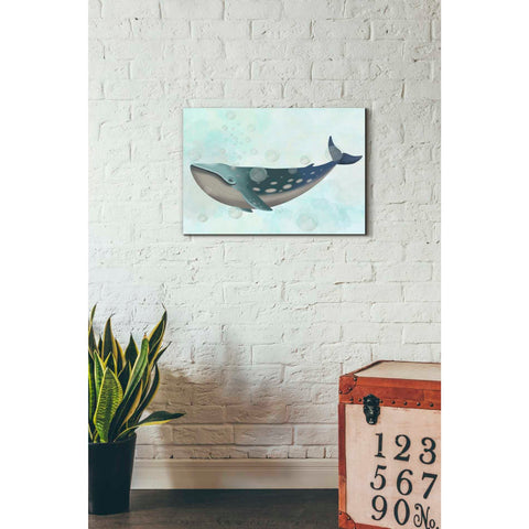 Image of 'Whale Bubbles 1' by Fab Funky Giclee Canvas Wall Art