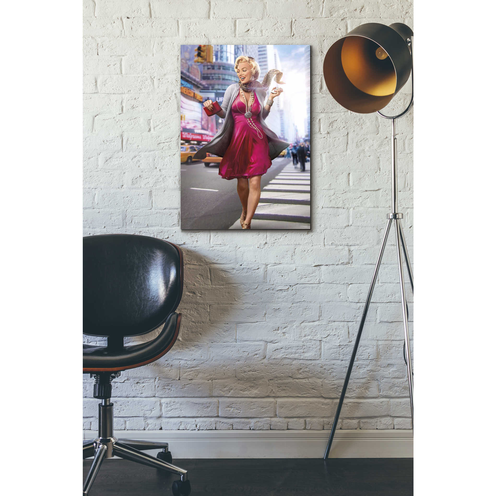 'Marilyn in the City' by JJ Brando Giclee Canvas Wall Art