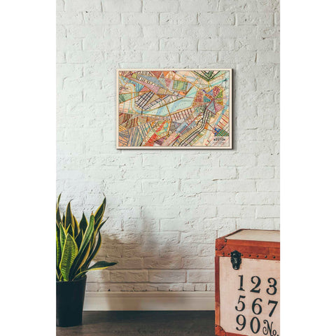 Image of 'Modern Map of Boston' by Nikki Galapon Giclee Canvas Wall Art