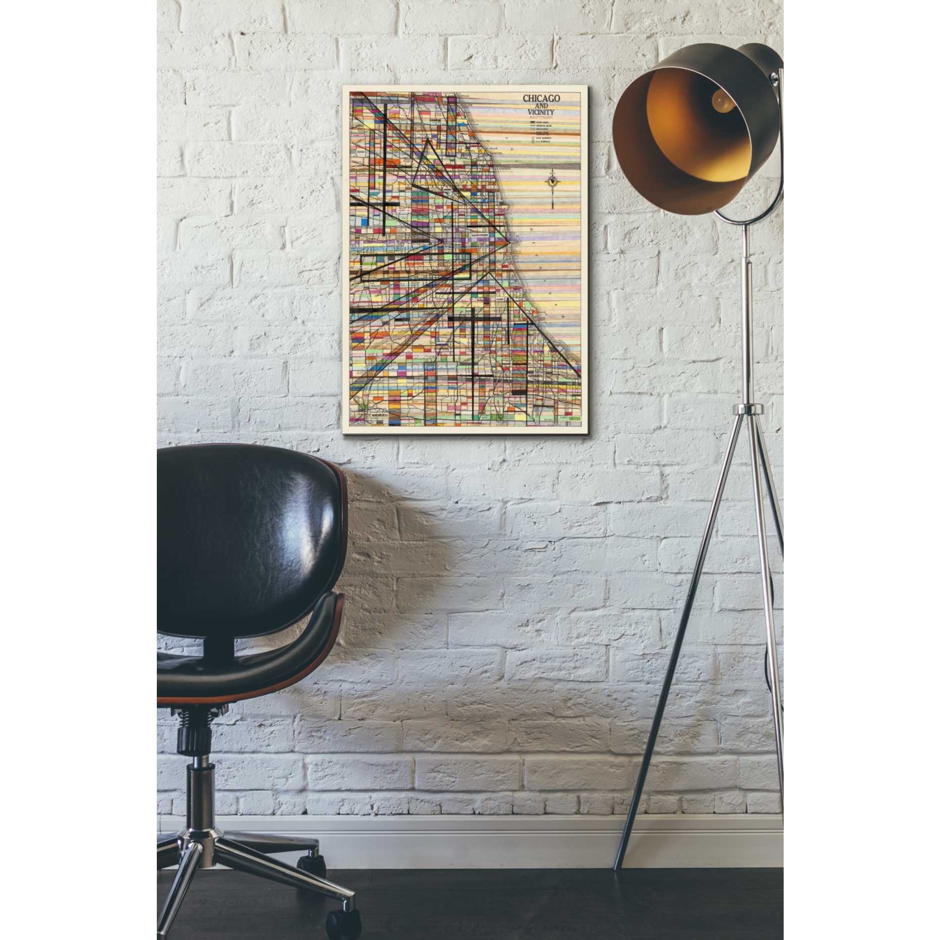 'Modern Map of Chicago' by Nikki Galapon Giclee Canvas Wall Art
