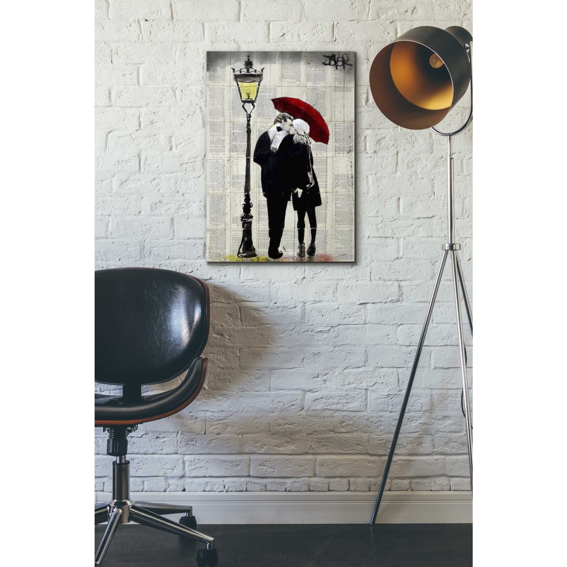 'Lamp Lovers' by Loui Jover, Canvas Wall Art,18 x 26
