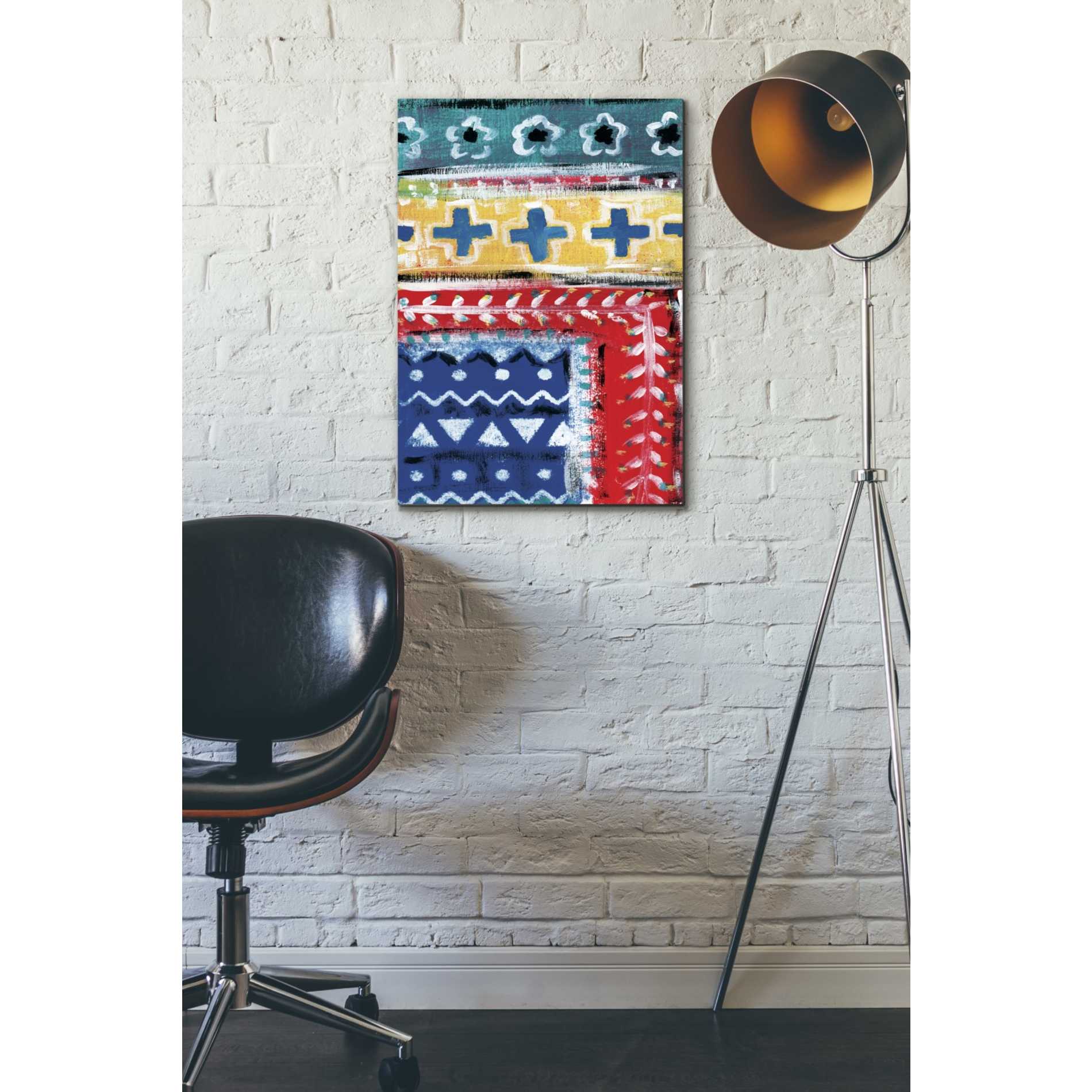 'Pattern Painting III' by Linda Woods, Canvas Wall Art,18 x 26